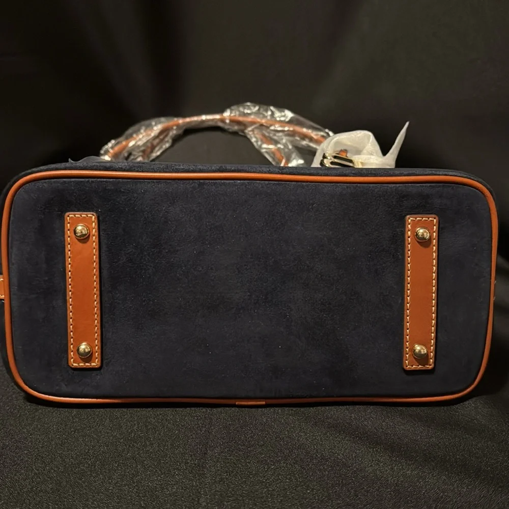 Navy Suede Tote - Picture 5 of 7